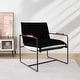 preview thumbnail 3 of 22, Accent Chair with Detachable Double-sided Cushion, Modern Upholstered Armchair with Metal Frame - 25.2'' H X 30.3'' W X 30.3'' D