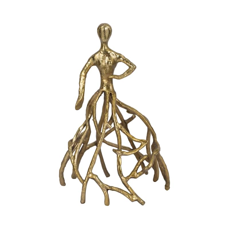 Sagebrook Home 14" Metal Hold Dancing Lady - 9" x 9" x 14"