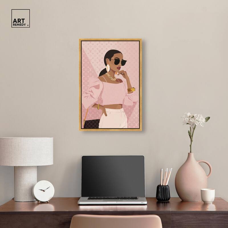 Simple Pink Look Canvas by Art Remedy
