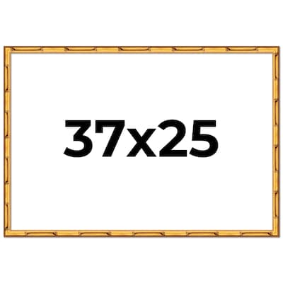 37x25 Frame Gold Bamboo Picture Frame Modern Photo Frame Includes UV Acrylic Shatter Guard Front Acid Free Foam Backing Board