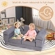 preview thumbnail 10 of 28, Costway Kids Modular Play Couch Play Set with Suede Fabric Cover - See Details