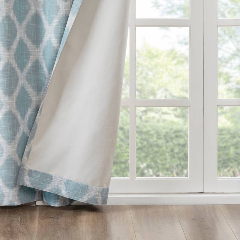 Printed Ikat Blackout Patio Curtain