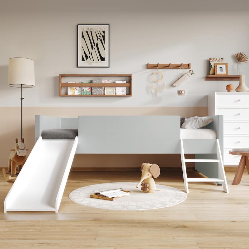 Dover Twin Loft Bed - Silver - Twin