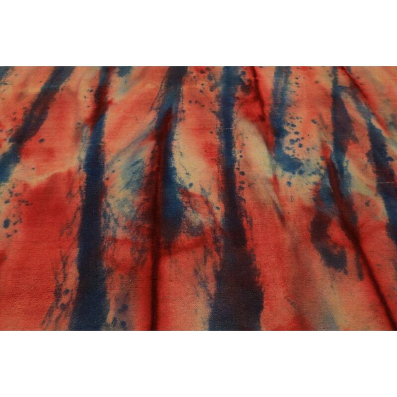 5'5''x7'9'' Hand Knotted Wool Red Tibetan Modern& Contemporary Boho Rug - 5' 5'' x 7' 9''