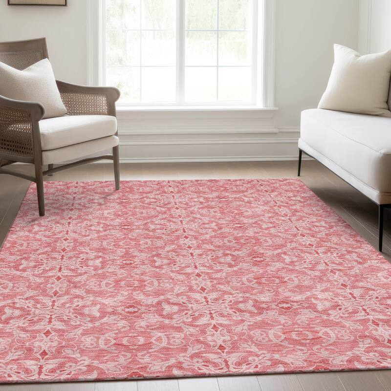 Machine Washable Indoor/ Outdoor Chantille Traditional Medallions Rug