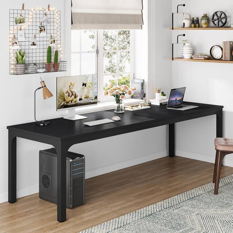 78.7" Extra Long 2-Person Computer Desk, Double Workstation for Home Office