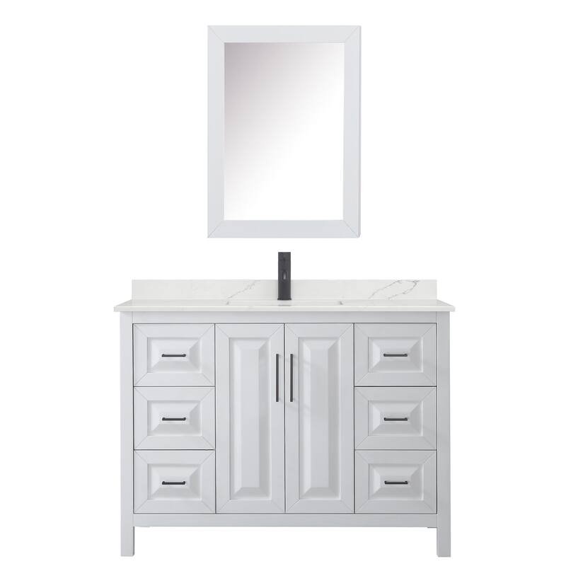 Wyndham Collection WCV252548S-QTZ-UNSMED Daria 48" Free Standing