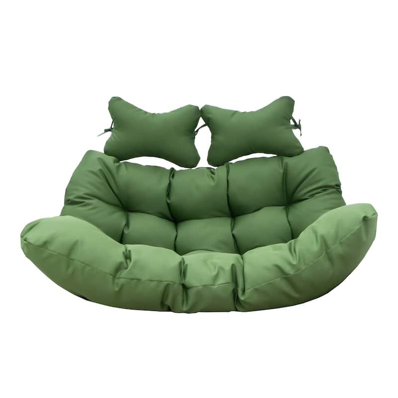 Egg Swing Chair Cushion Durable Weather Resistant Polyester Fits 2 People by LeisureMod