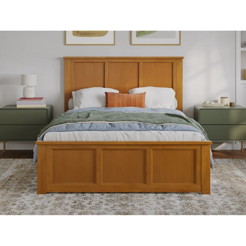Charlotte Solid Wood Low Profile Platform Bed with Matching Footboard