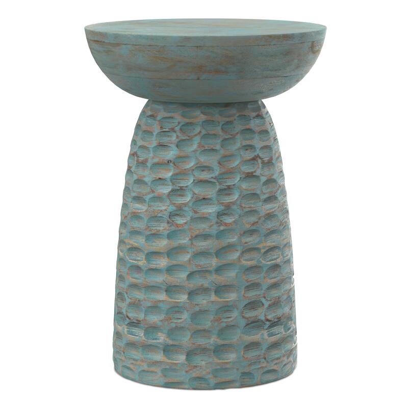 WYNDENHALL Willis 13" Wide Solid Wood Contemporary Accent Table & Fully Assembled - 12.6" D x 12.6" W x 17.7" H