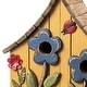 preview thumbnail 34 of 37, Glitzhome 10.5"H Distressed Solid Wood Birdhouse with 3D Flowers - 10.5"