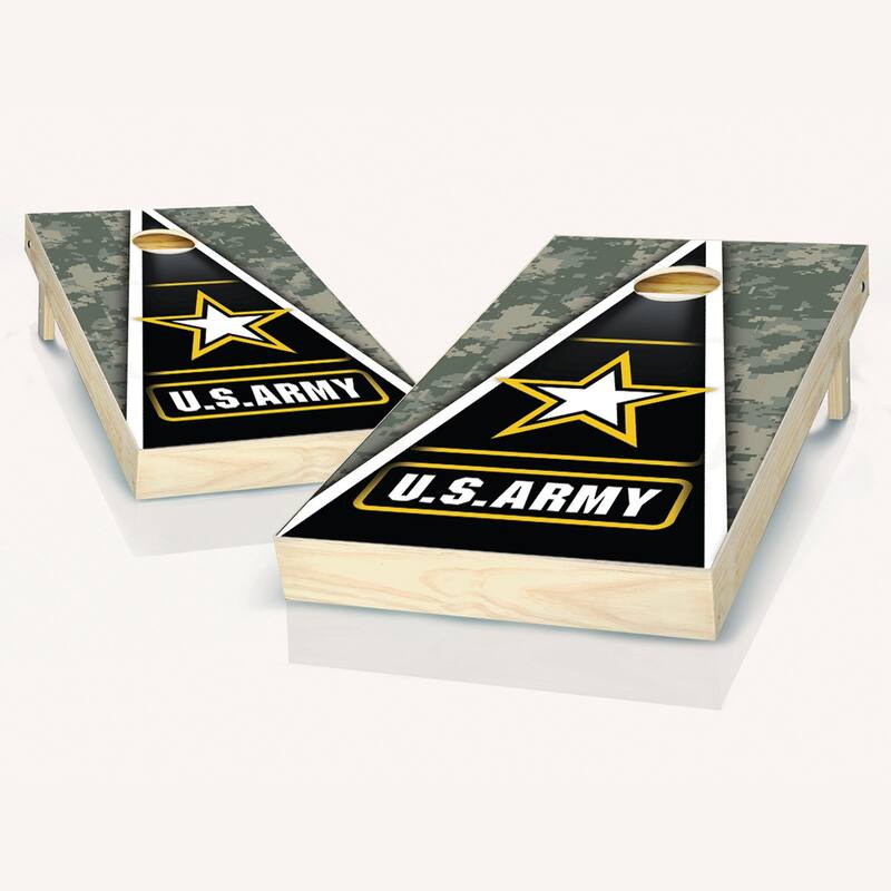 US Army Cornhole Board Outdoor Game Set - 2x4 Boards (24" x 48") - Include ALL Accessories