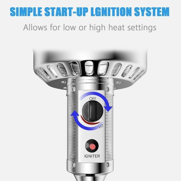 Shop Gymax Outdoor Patio Heater Propane Standing Lp Gas Steel W