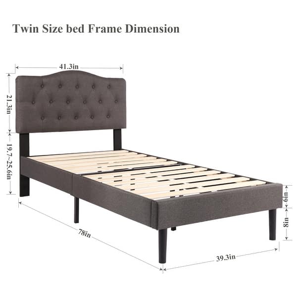 Vecelo Modern Fabric Adjustable Headboard Queen Full Twin Size On Sale Overstock 31039977 usd