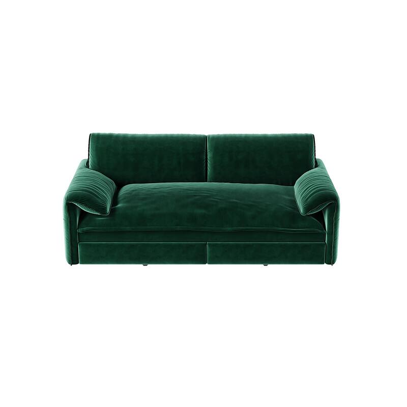 66" Queen Pull Out Sofa Bed, 3-in-1 Convertible Sleeper Sofa with Side Storage,Multi-Functional Velvet Loveseat Bed