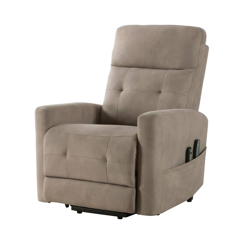Woxo Power Lift Recliner Chair with Heat, Massage, Brown Microfiber