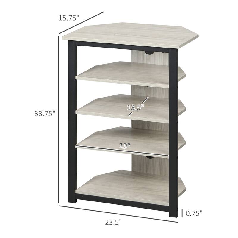 Storage Shelves with Steel Frame and Cable Management