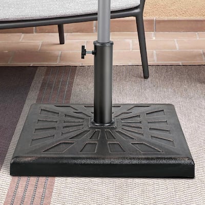Square Resin Patio Market Umbrella Base Stand