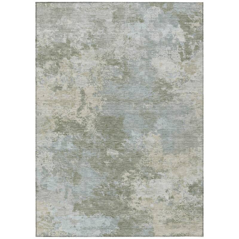 Machine Washable Indoor/ Outdoor Chic Modern Chantille Rug