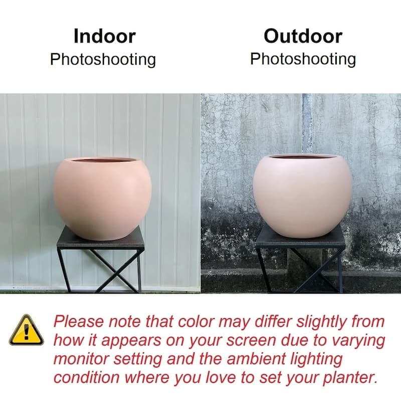 DreamPatio Riverside Fiberstone Composite Ball Planter for Indoor/Outdoor - Smooth Automotive 2K Coating