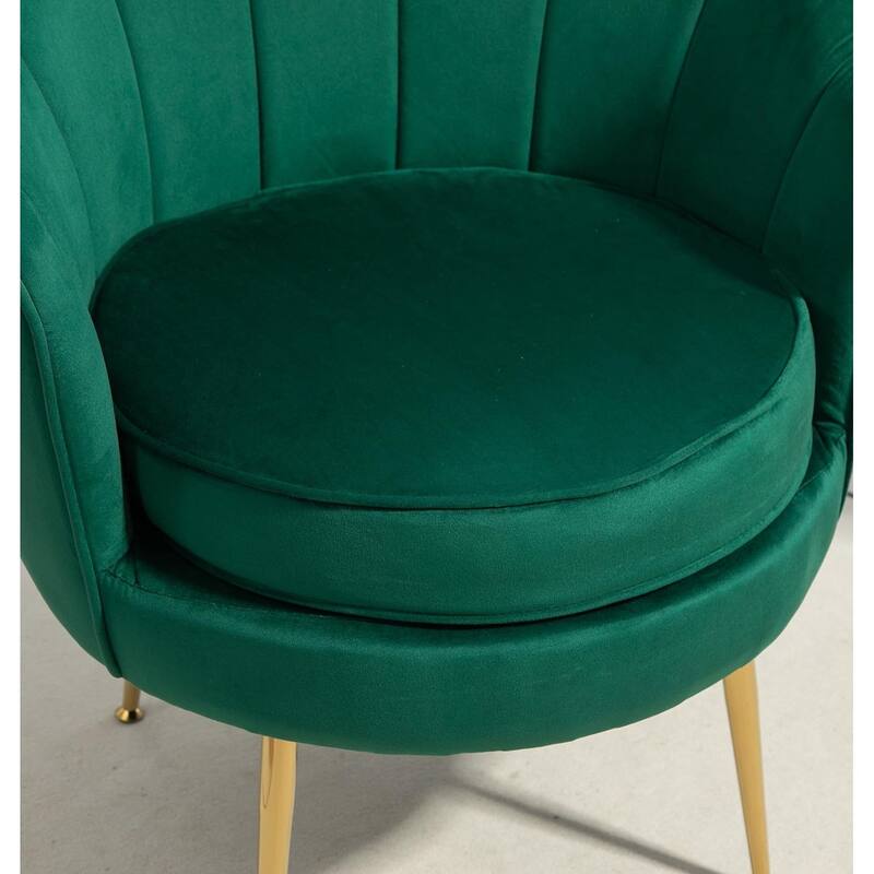 Cavett 28.3" Wide Velvet Accent Chair with Metal Legs
