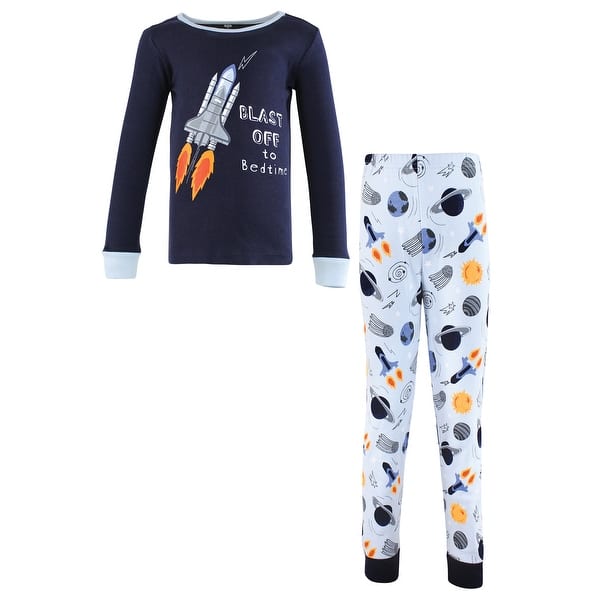 slide 1 of 1, Hudson Baby Boy Cotton Pajama Set, Space 2T - Space