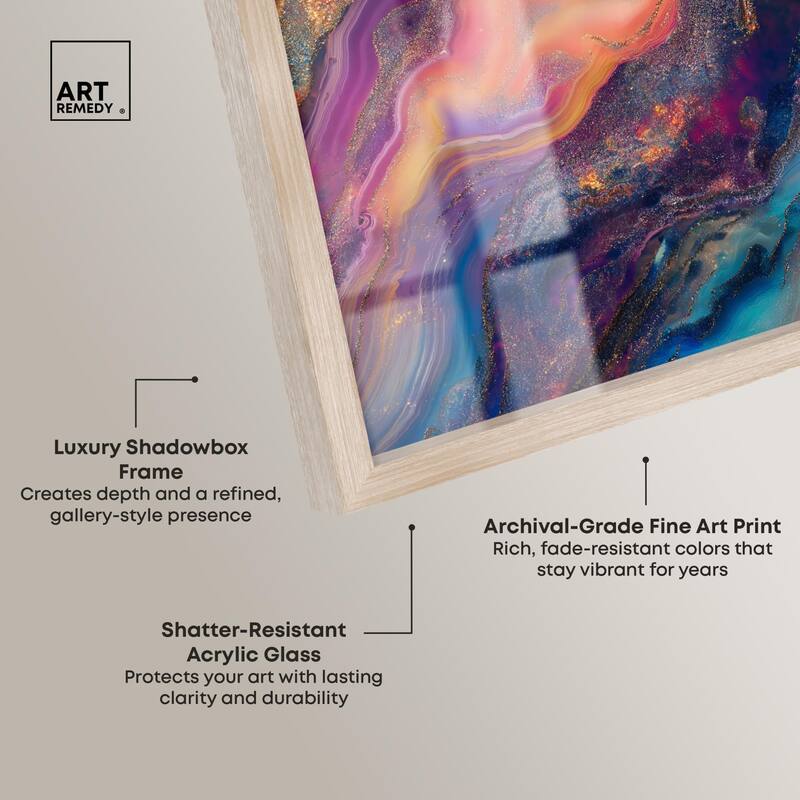 Glittering Spectrum III Shadowbox by Art Remedy