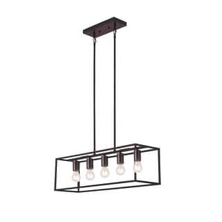 5-light Linear Chandelier/ Island Fixture
