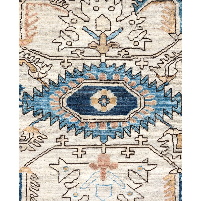 Serapi One-of-a-Kind Hand-Knotted Area Rug - Ivory - 8' 2" x 9' 9"