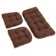 preview thumbnail 3 of 20, Twill 3-piece Indoor Settee Cushion Set Chocolate