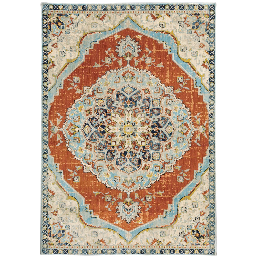 Style Haven Ximena Bohemian Center Medallion Area Rug