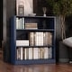 preview thumbnail 131 of 166, 100% Solid Wood 3-shelf Bookcase with Optional Doors by Palace Imports No Doors - Navy