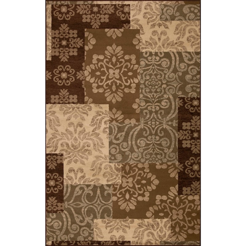 Superior Rockhill Floral Medallion Block Indoor Runner or Area Rug
