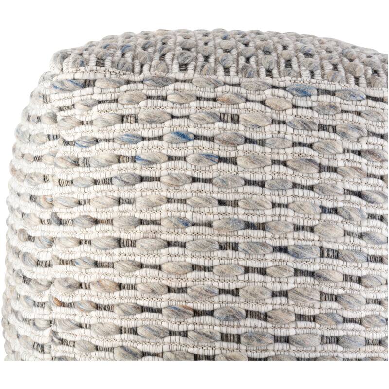 Artistic Weavers Belknap Textured Wool Global 18-inch Pouf