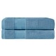 preview thumbnail 23 of 59, Blue Nile Mills Turkish Cotton Heavyweight Bath Sheet Set of 2 Denim Blue
