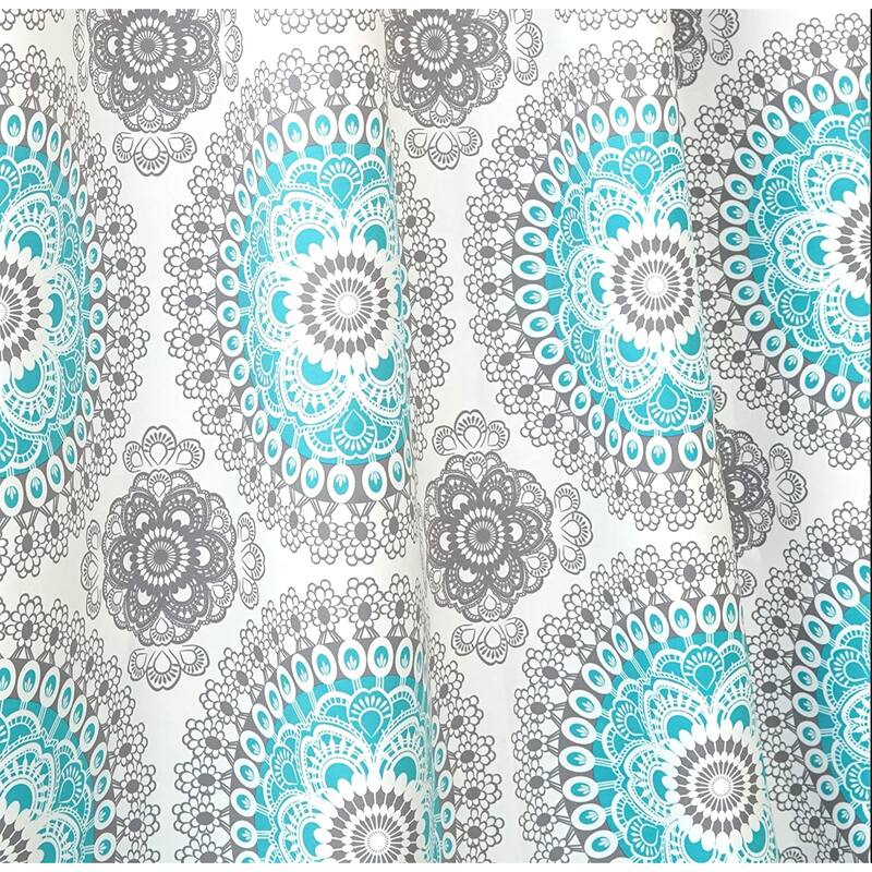 DriftAway Bella Medallion Pattern Room Darkening Rod Pocket Window Curtain Valance