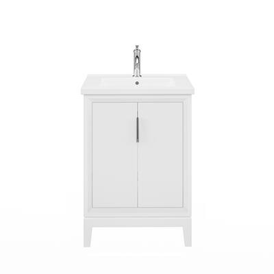 Elise 24 In. Ceramic Sink Top Vanity with Single Faucet