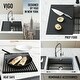 preview thumbnail 16 of 28, VIGO Mercer Single Bowl Stainless Steel Undermount Kitchen Sink with Accessories