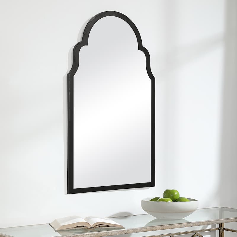 Porch & Den Arabesque Thin Frame Iron Wall Mirror