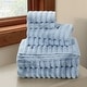 preview thumbnail 4 of 14, Royal Velvet Textured 6 Piece Towel Set Light Blue