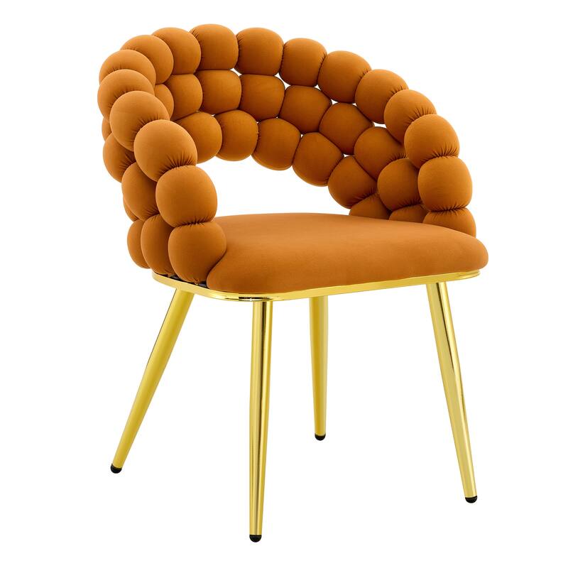 Bubble Chair Dining Chair Side Chair Vanity Chair Velvet Chair Coffee Chair Gold Orange Office Chair Lounge Chair