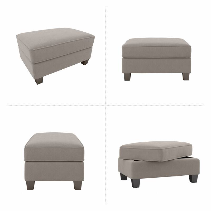 Bush Furniture Stockton Large Upholstered Storage Ottoman