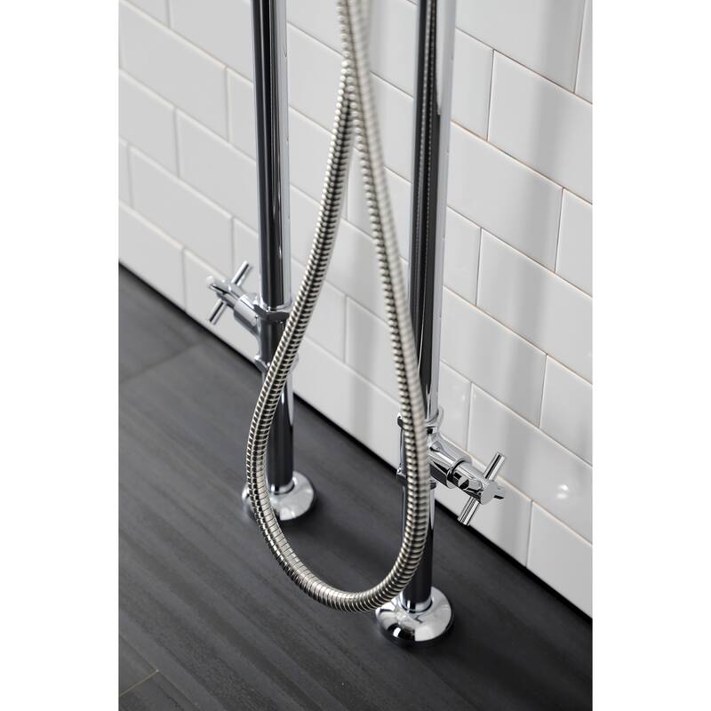 Kingston Brass Concord Freestanding Tub Faucet with Supply Line