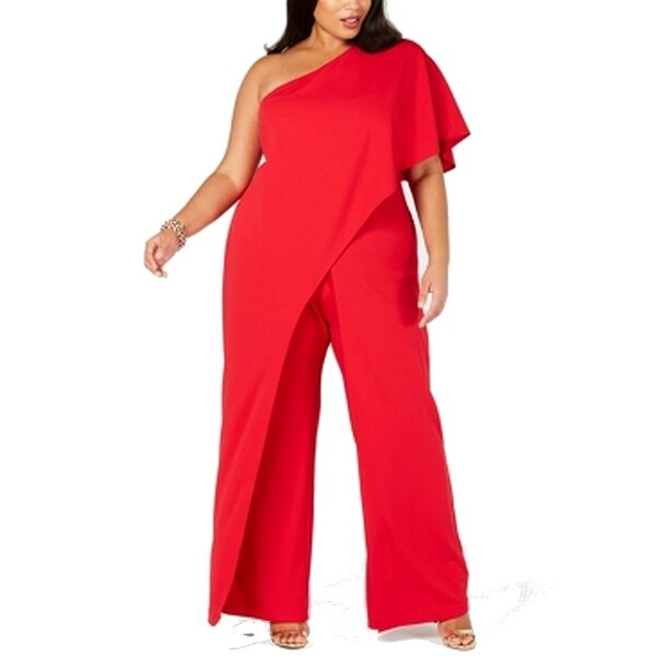 adrianna papell red jumpsuit
