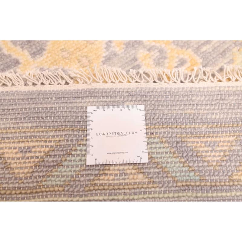 ECARPETGALLERY Hand-knotted Modern Oushak Grey Wool Rug - 10'2 x 13'9