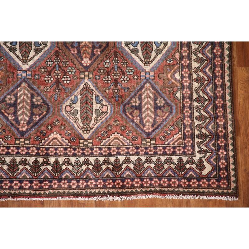 Bakhtiari Persian Vintage Area Rug Handmade Wool Carpet - 4'10"x 9'10"
