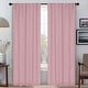 preview thumbnail 147 of 198, Superior Solid Machine Washable Room Darkening Curtains with Back Tabs, Set of 2 42" x 108" - Mauve chalk