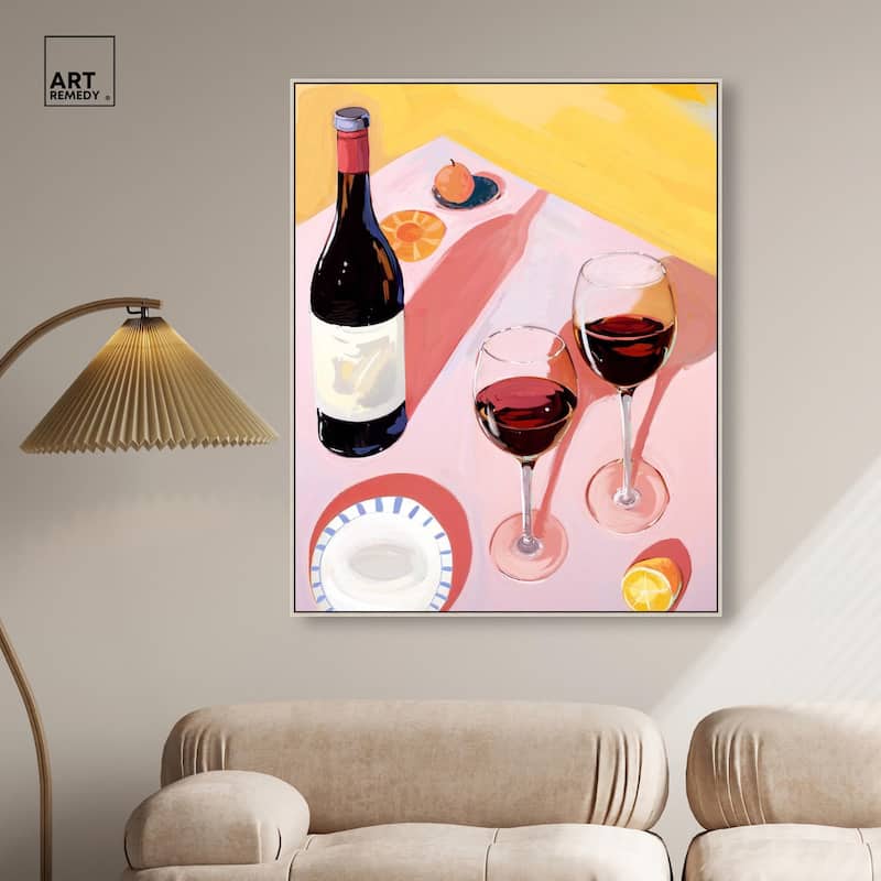 Summer Wine table Canvas by Art Remedy