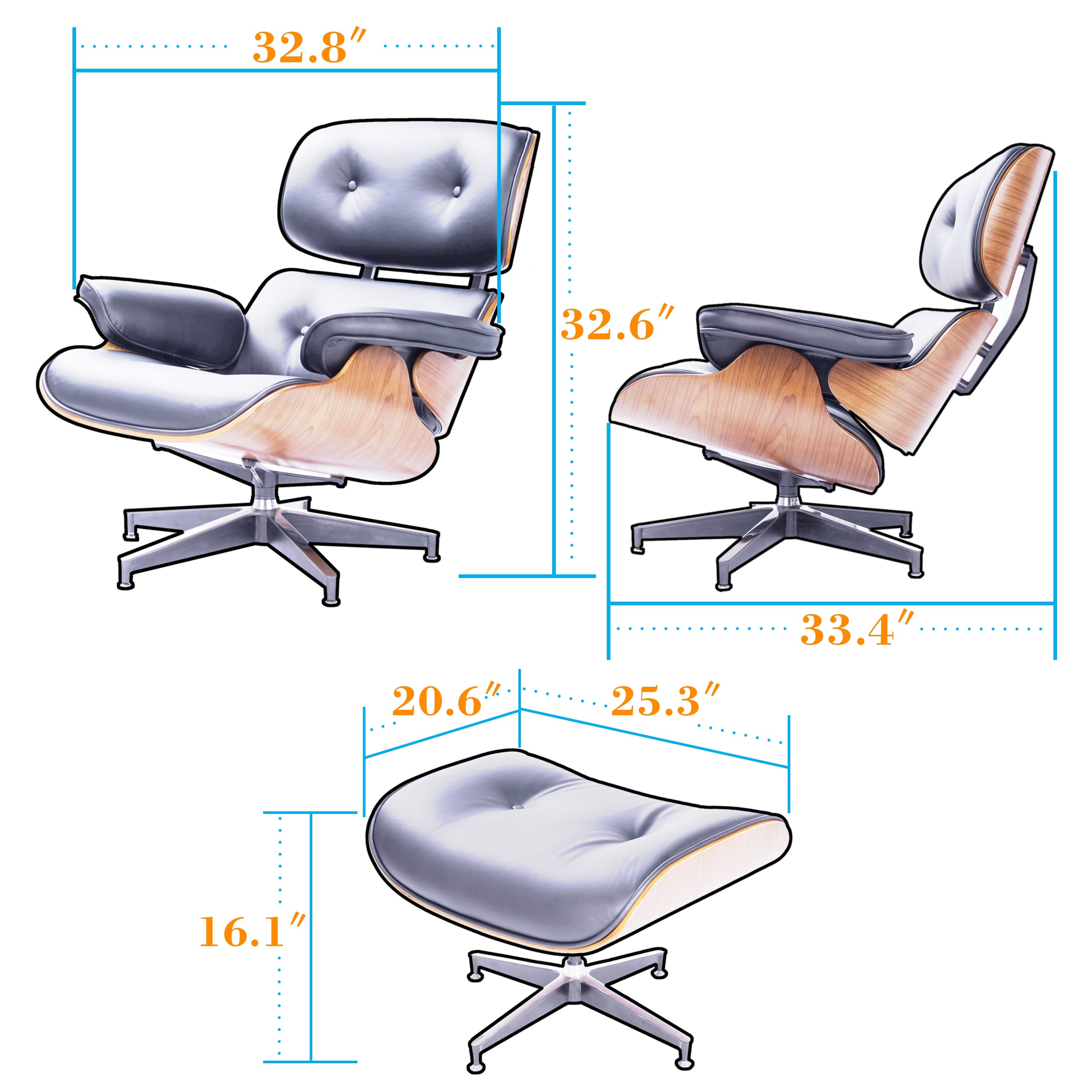 Corvus Latvia Mid century Lounge Chair Set Bed Bath Beyond 26044463