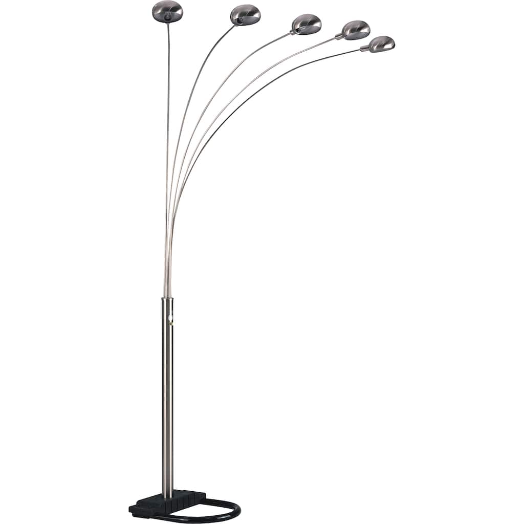84"h 5-Head Cap Style Floor Lamp